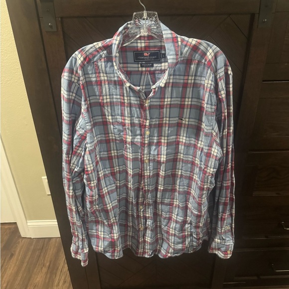 Men’s Vineyard Vines Button Down Whale Shirt sz L - Picture 1 of 3